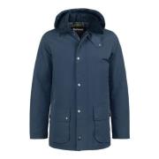 Blauwe Winterjas met Afneembare Capuchon Barbour , Blue , Heren