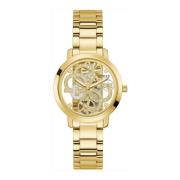 Armbandhorloge Quatro Clear Gold 36 mm Guess , Yellow , Dames