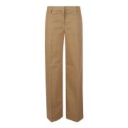 Beige Zijden Blend Broek True Royal , Beige , Dames