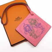 Pre-owned Leather key-holders Hermès Vintage , Pink , Dames