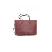 Bordeaux Shoppingtas met messingdetails Marc Ellis , Red , Dames