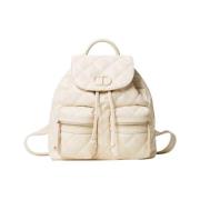 Gewatteerde Ovale Rugzak Twinset , Beige , Dames