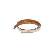 Pre-owned Leather belts Hermès Vintage , White , Dames