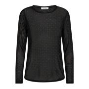 Kristal Mesh Blouse Top Co'Couture , Black , Dames