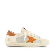 Italiaanse leren sneakers wit multicolor Golden Goose , White , Dames