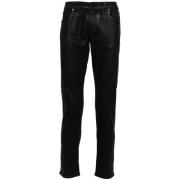 Zwarte Denim Coated Tapered Leg Jeans Salvatore Santoro , Black , Here...