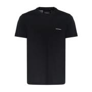 Zwarte T-shirt 8N1Td8-0999 Emporio Armani , Black , Heren