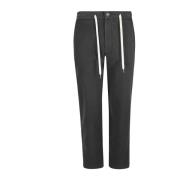 Katoen Elastaan Broek Made in Italy Eleventy , Gray , Dames