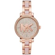 Roze Roestvrijstalen Dameskwarts Horloge Michael Kors , Pink , Dames