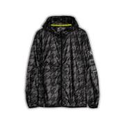 Flash Streetwear Windbreaker met Houndstooth Print Munich , Black , He...