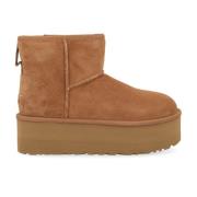 Klassieke Mini Platform Suède Laars UGG , Beige , Dames