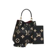 Pre-owned Leather handbags Louis Vuitton Vintage , Black , Dames