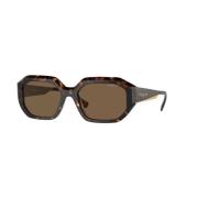 Bruin Frame Donkerbruine Lens Zonnebril Vogue , Brown , Dames