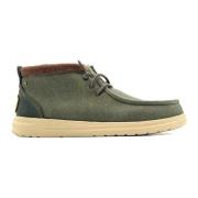 Groene platte schoenen Wally model Hey Dude , Green , Heren