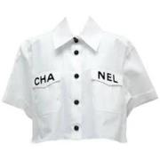 Pre-owned Fabric tops Chanel Vintage , White , Dames