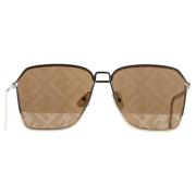 Pre-owned Metal sunglasses Fendi Vintage , Brown , Heren