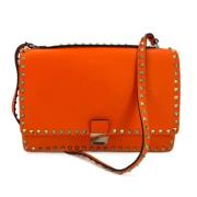 Pre-owned Leather handbags Valentino Vintage , Orange , Dames