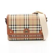 Pre-owned Leather shoulder-bags Burberry Vintage , Beige , Dames