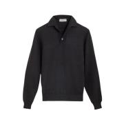 Merino wol lange mouw polo Filippo De Laurentiis , Gray , Heren