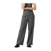 Elegante Zwarte Broek voor Vrouwen Second Dames , Gray , Dames