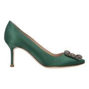 Fabric heels Manolo Blahnik , Green , Dames