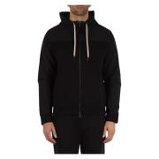 Ritssluiting Katoen Technische Hoodie Boss , Black , Heren