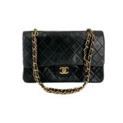 Pre-owned Leather handbags Chanel Vintage , Black , Dames