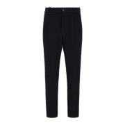 Blauwe Chino Broek met Stretchstof Emporio Armani , Blue , Heren