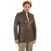 Bruin Leren Comfort Vest La Canadienne , Brown , Dames