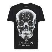 Zwarte T-shirts en Polos Philipp Plein , Black , Heren