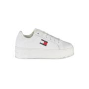 Witte polyester sneakers met veters Tommy Hilfiger , White , Dames