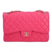 Pre-owned Leather chanel-bags Chanel Vintage , Pink , Dames