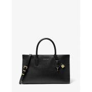 Scarlett Leren Satchel met Goudkleurige Hardware Michael Kors , Black ...