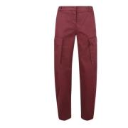 Bordeaux Zijdeblend Broek True Royal , Red , Dames