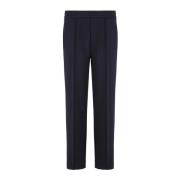 Blauwe Diagonale Broek met Elastische Taille Emporio Armani , Blue , H...