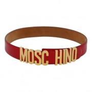 Pre-owned Leather belts Moschino Pre-Owned , Red , Dames