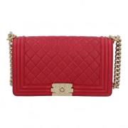 Pre-owned Leather chanel-bags Chanel Vintage , Red , Dames