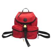 Pre-owned Canvas backpacks Moncler Pre-owned , Red , Dames