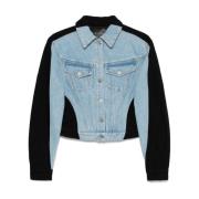 Denim Color-Block Jack Mugler , Blue , Dames