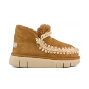 Bruin Leren Eskimo Bounce Laars Mou , Brown , Dames