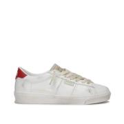 Witte Veterschoenen met Vintage Afwerking Golden Goose , White , Dames