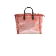 Fringe tas met geborduurd logo MC2 Saint Barth , Pink , Dames