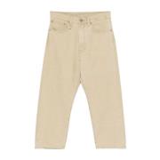 Khaki Herringbone Twill Jeans R13 , Beige , Dames