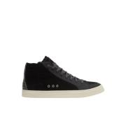 Studded Skate Heel Sneakers P448 , Black , Dames