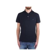 Katoenen poloshirt met geborduurd logo Brooksfield , Blue , Heren