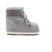 Grijs Vilt Laag Ontwerp Laarzen Moon Boot , Gray , Heren