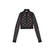 Korte GG Jacquard Top Gucci , Black , Dames