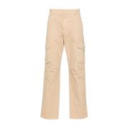 Gestructureerde katoenen broek met klepzakken Balmain , Beige , Heren