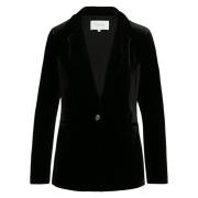 Stijlvolle Blazer met Reverskraag Comma , Black , Dames