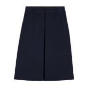 Navy Blue Loose Short met Panelen Ami Paris , Blue , Dames